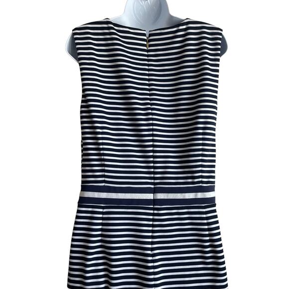 Draper James Sheath Women Dress 2X Navy White Stripe Knee Length Coastal Preppy - Picture 5 of 10